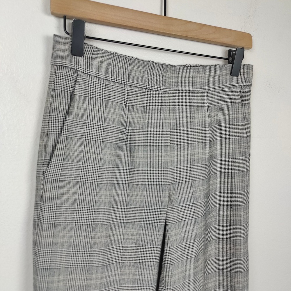 Aritzia Babaton Conan Ankle‎ Pants Womens 2 Career Tan Houndstooth Check - Picture 3 of 12